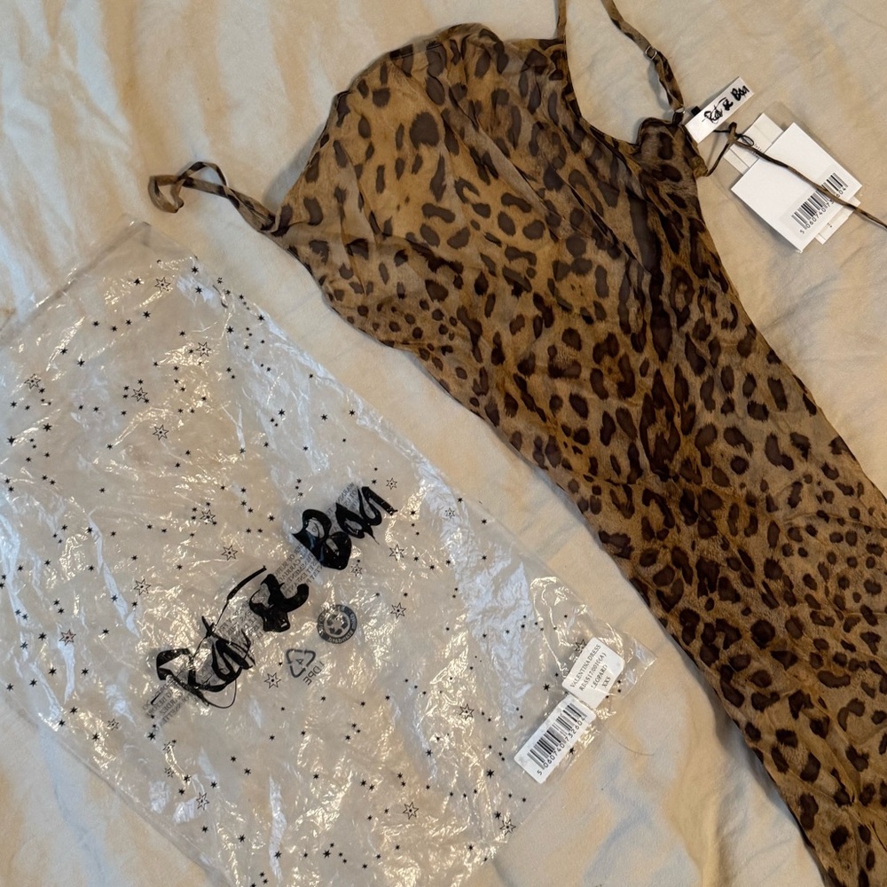 NWT Rat & Boa Valentina Leopard Print Dress ~ Coachella festival - Picture 5 of 10